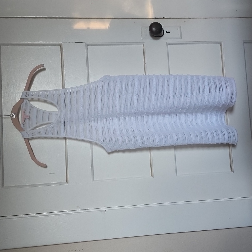 VICTORIA SECRET BATHING SUIT COVER WHITE SZ S